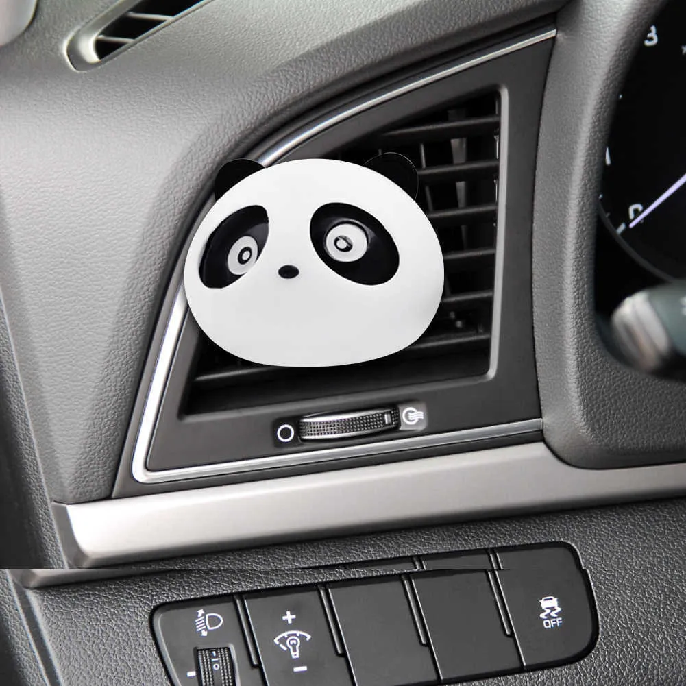 New Cute Car Styling Panda Car Perfumes Solid Air Freshener Auto Air Conditioning Vent Flavoring In Car Accessories