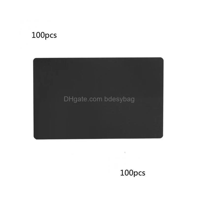 business card files 100pcs blank engraved custom visiting name cards aluminium alloy drop 230417