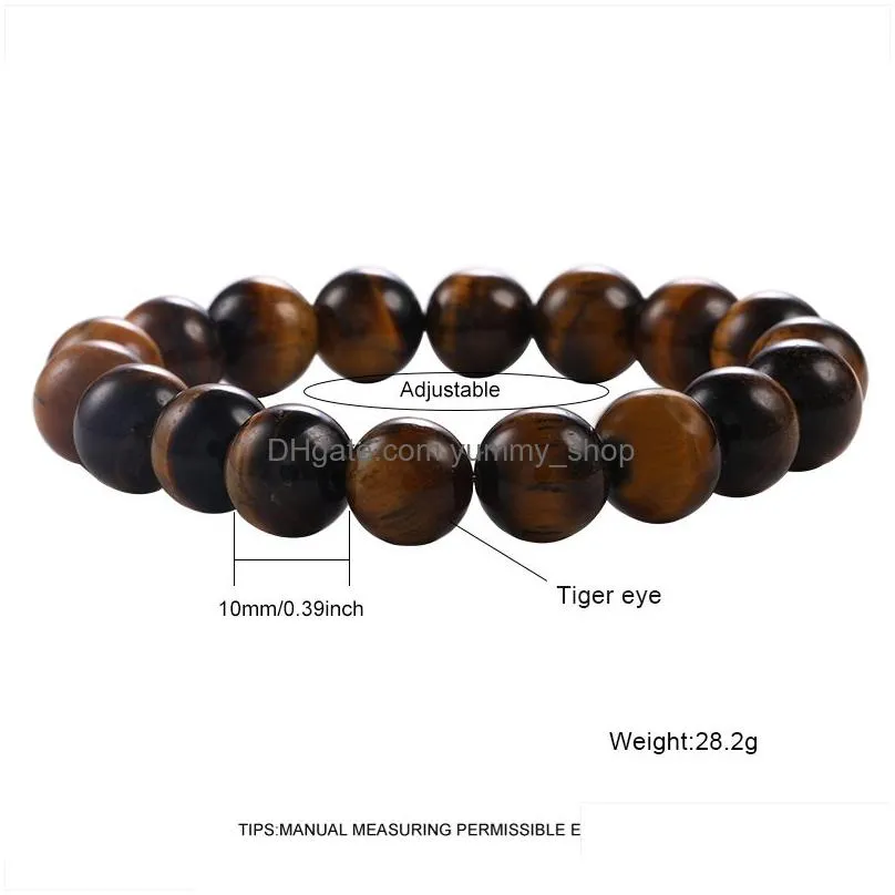 6mm 8mm10mm est design tiger eye malachite onyx beads bracelet natural stone jewelry stretch energy yoga gift romantic couple