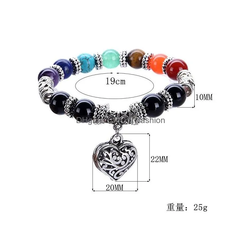 2018 new arrival 7 chakra bracelet men healing balance beads reiki buddha prayer natural stone yoga bracelet for women dropshipping