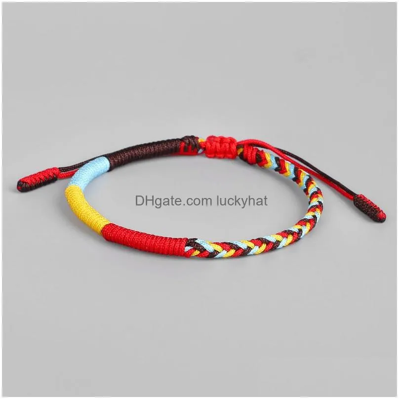 tibetan knot bracelets colorful charms for luck style uni