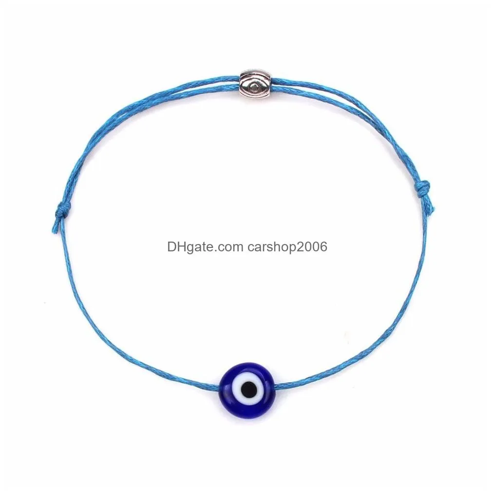 evil blue eye bracelet link chain for women adjustable lucky black red string bracelets fashion handmade jewelry