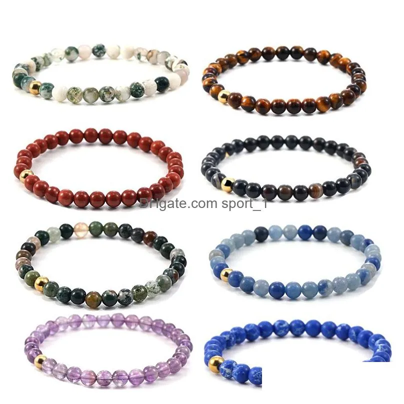 agate tiger eye natural stone bracelet energy strand jewelry for women men with wholesale options