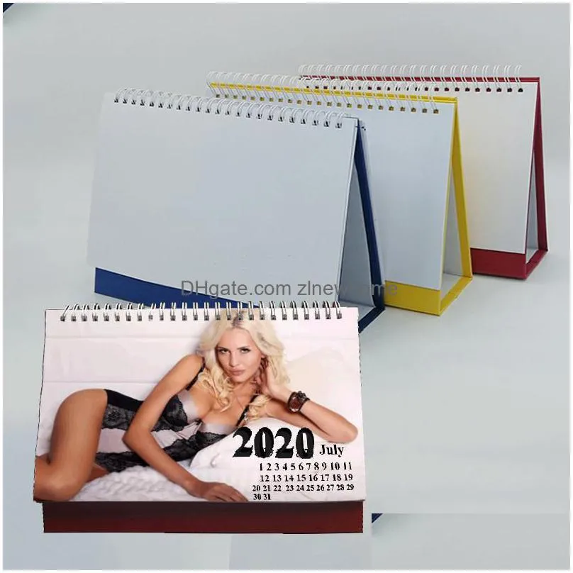 8 inch sublimation calendar party personalised diy 23holes desk calendars blank heat transfer coating desktop ornaments