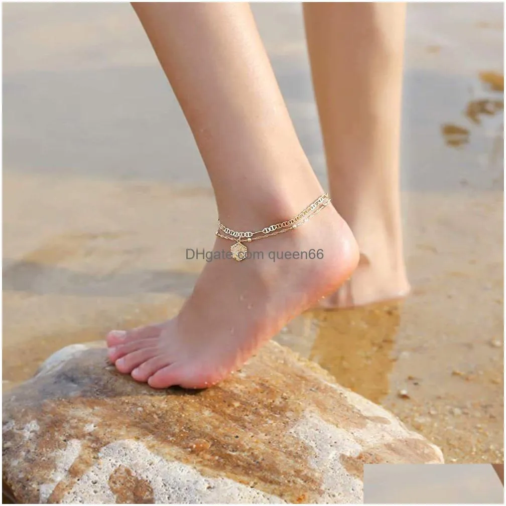 initials ankle bracelets anklet for women gold zircon letter barefoot accessories leg bracelet mothers day jewelry gifts