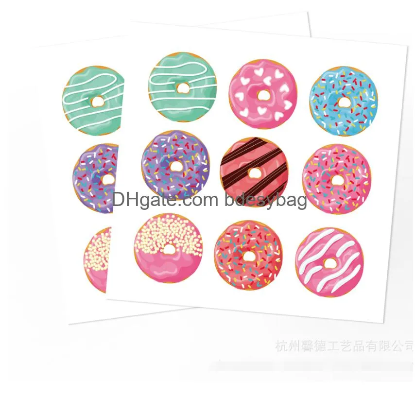 donuts dessert party candy bag gift birthday cake baking oil brown paper bag22x12x8cm