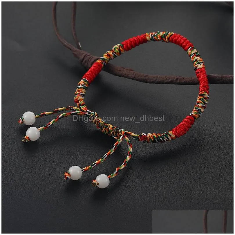 handmade tibetan red rope bracelets boho charm beads uni fashion jewelry gift