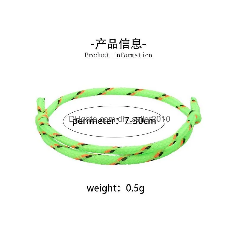 neon rope woven friendship bracelets party jewelry 4 assorted colors rope woven bracelet