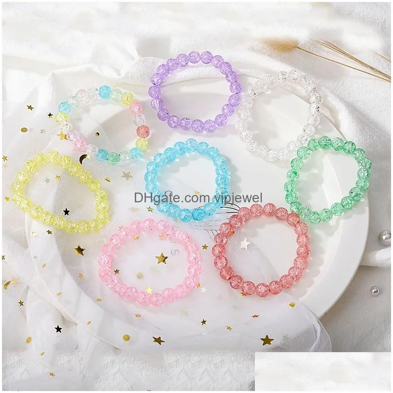  crystal beaded bracelet strands for kids jewelry fashion cute bracelets students girls jewellry