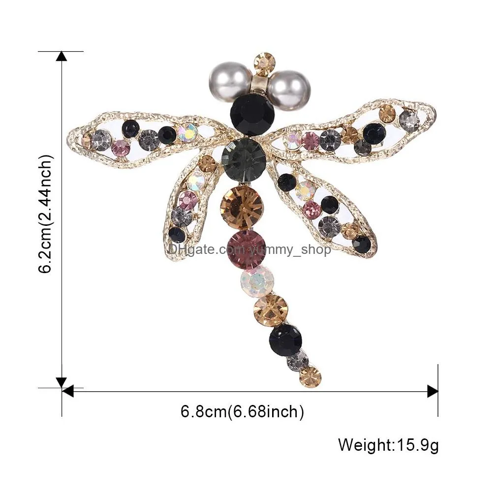 cute owl bird bee brooches for women animal shapes crystal green black bee brooch pins badges for clothes bags female brooches jewelry