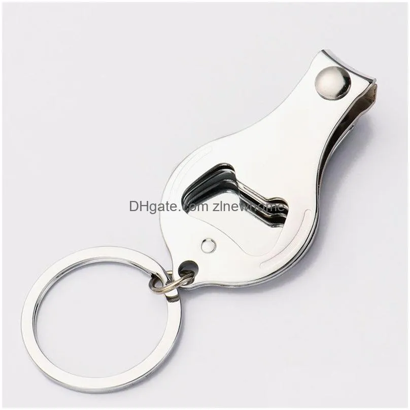 functional nail clippers favor sublimation keychain pocket knife stainless steel folding hand toe opener outdoor portable key pendant