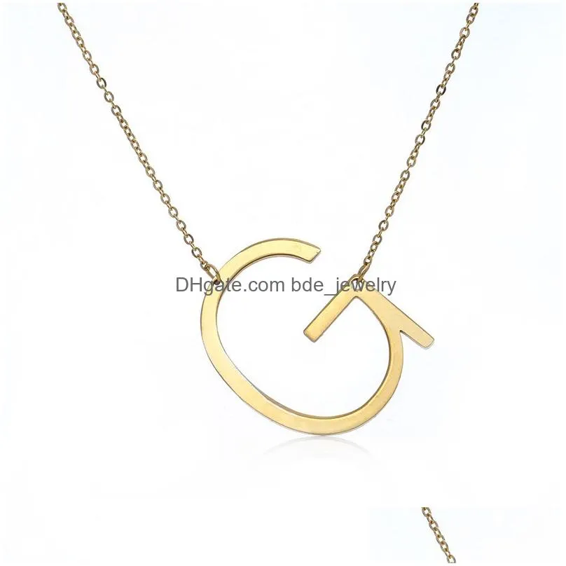  arrival 26 letters initial necklace pendant silver gold color alphabet women kolye collier friends family name necklaces jewelry