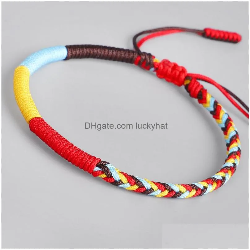tibetan knot bracelets colorful charms for luck style uni