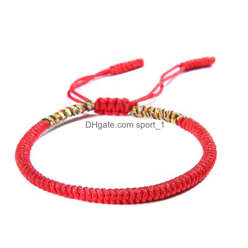  multi color tibetan buddhist bracelets good lucky charm tibetan braided bracelets bangles for women men handmade knots rope