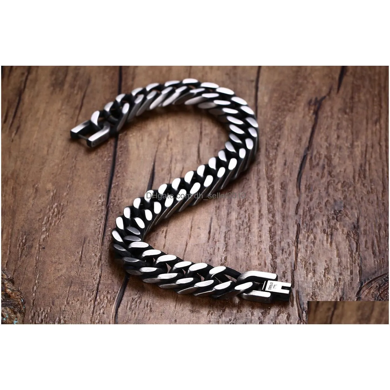 fashion design jewelry european punk rock steam link chain mens bracelets chunky accessories stainless steel jewelry for boys gift