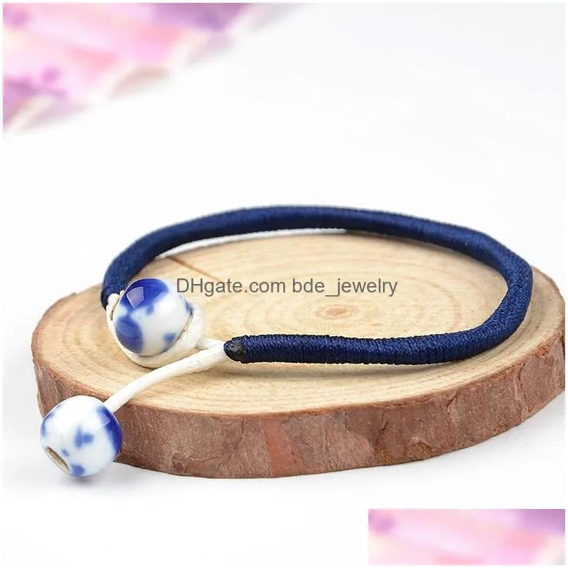  fashion women lucky bracelets bead red string ceramic bracelets bangles men handmade accessories lovers lucky jewelry