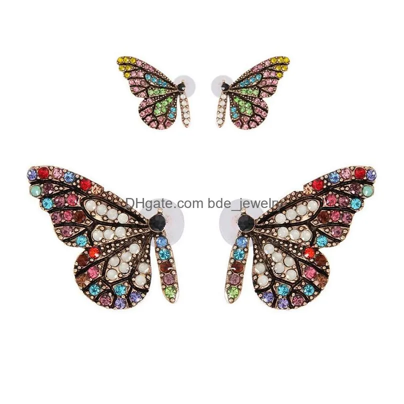 glass butterfly wing earrings unique simple design with exclusive color palette for women