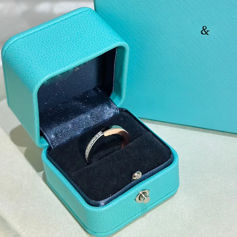 designer ring luxury rings for women u-Lock two-Tone rings gold Designer rings men diamond couple rings engagement Rings Gifts personalized nice