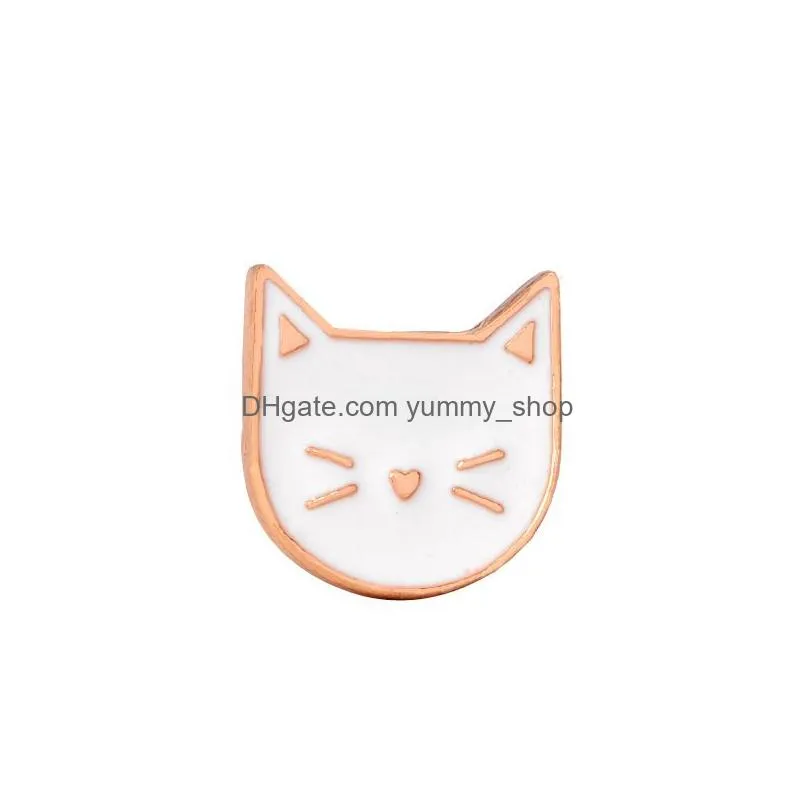cute cat brooches colorful enamel pins badge for clothes colorful cartoon brooches succulents plant cactus jacket bag diy badge