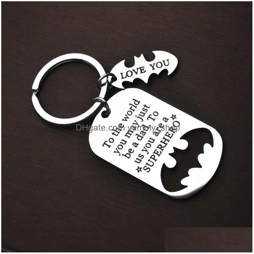 engraved stainless steel dad keychain diy fathers day gift