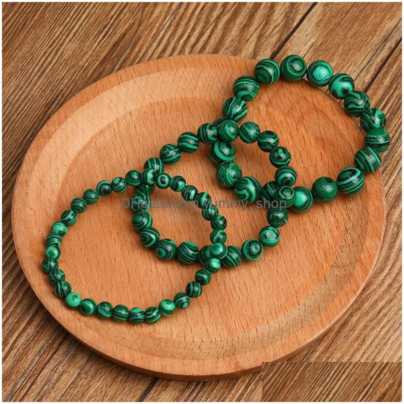 6mm 8mm10mm est design tiger eye malachite onyx beads bracelet natural stone jewelry stretch energy yoga gift romantic couple