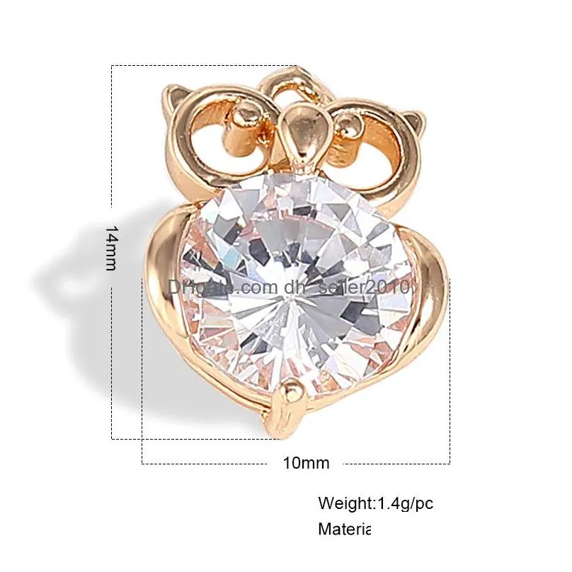 fashion zircon pendant star dancing girl owl flip flops flowers goldfish charms for jewelry diy accessory for necklace accessory