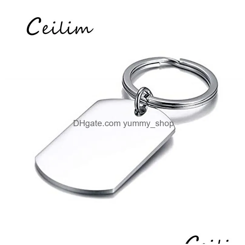 customizable stainless steel dog tag pendant 50mm x 28mm polished finish diy jewelry making for necklace or keychain.