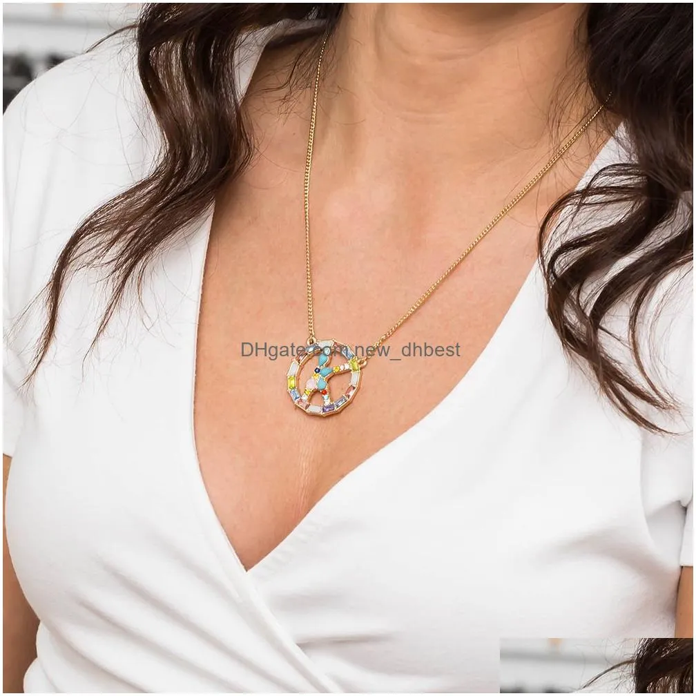 fashion colorful 26 letter initial necklace rainbow crystal stone pendant necklaces for women personalized mothers day jewelry gifts