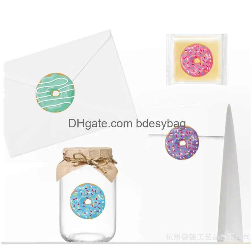 donuts dessert party candy bag gift birthday cake baking oil brown paper bag22x12x8cm