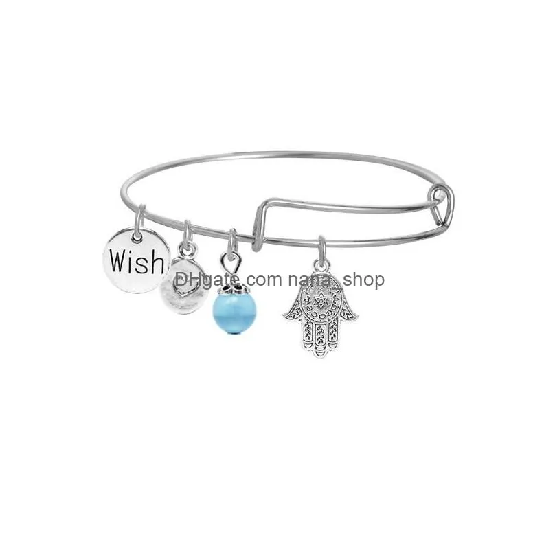 fashion cross expandable wire bangle bracelet for women fashion adjustable charm bracelet 2019 new designer jewelry