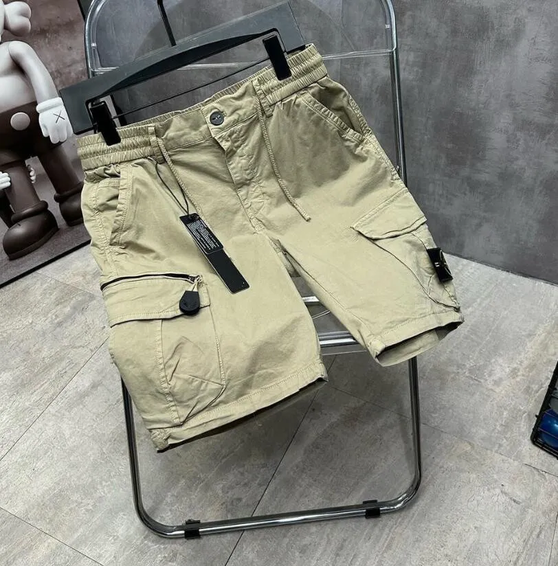 Casual Mens Shorts Cargo Pants Designer Compass Embroidered Shorts Fashion Designer Mens with Large Side pockets Shorts Summer Fashion Sweatpants Fitness Pants