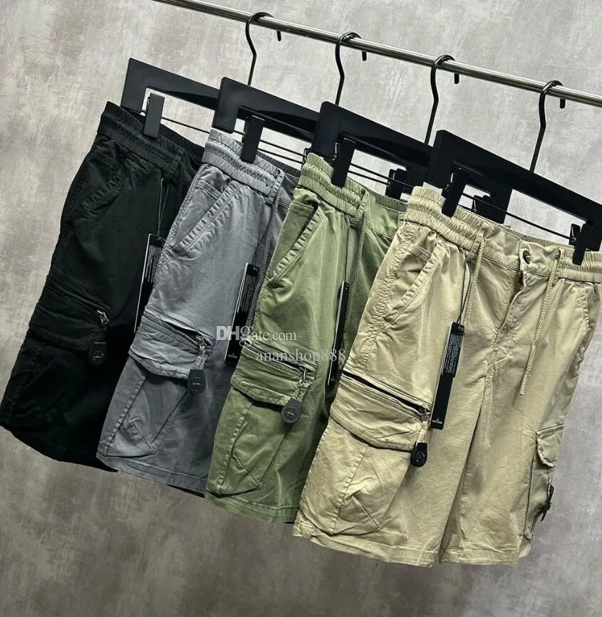 Casual Mens Shorts Cargo Pants Designer Compass Embroidered Shorts Fashion Designer Mens with Large Side pockets Shorts Summer Fashion Sweatpants Fitness Pants