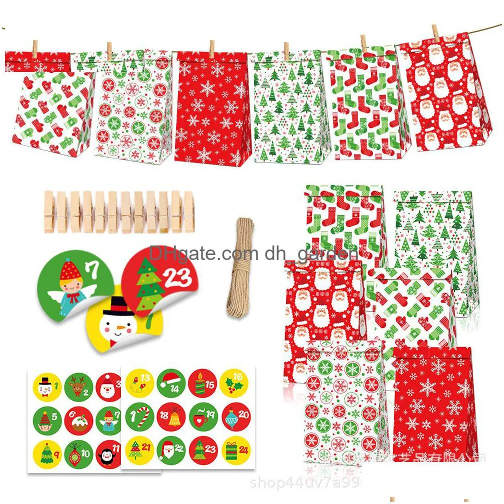 kraft paper oil paper christmas snowman candy elk christmas tree christmas gift packaging