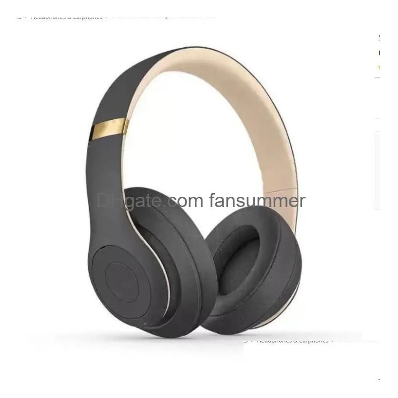 st3.0 wireless headphones stereo bluetooth headsets foldable earphone animation showing