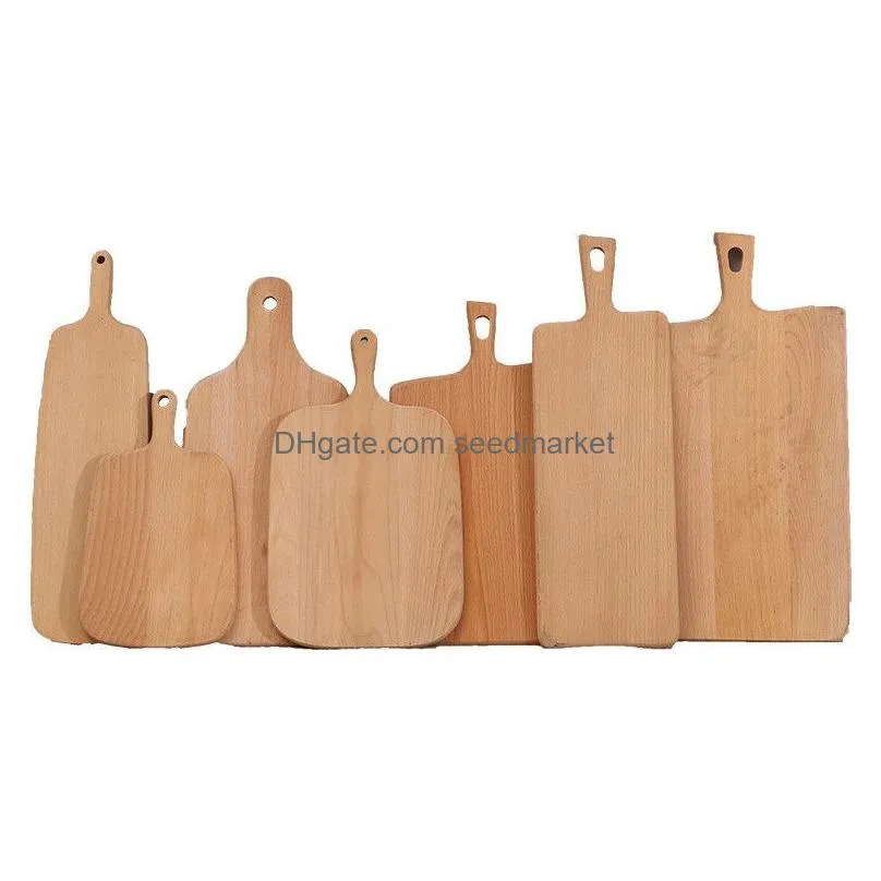 beech wood chopping block multisize thick firm wooden cutting board for kitchen bread cheese biscuit dish