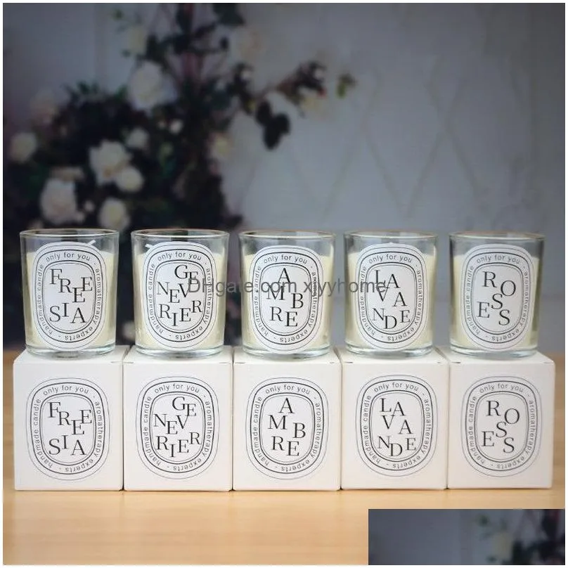 50g transparent aromatherapy candle 520 hand gift fragrance european romantic candle lamp holder gift