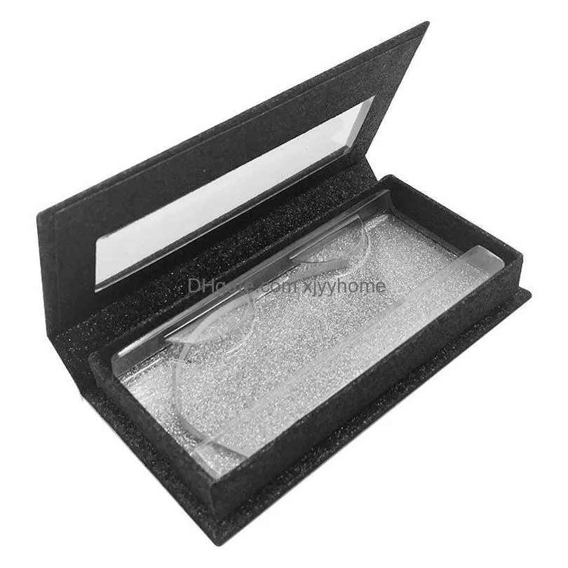 glitter false eyelash box empty magnetic mink eyelashes packaging box butterfly printed false eyelash packaging case