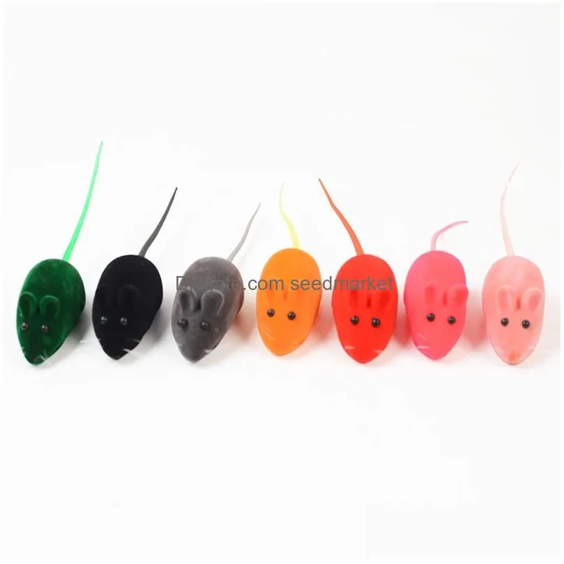  little mouse toy noise sound squeak rat playing gift for kitten cat play toy pet toys rubber plush mouse toys wholesale dbc bh2918