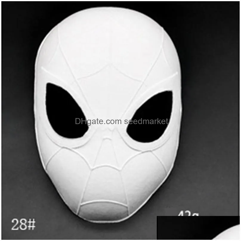 makeup dance white masks embryo mould diy painting handmade mask pulp animal halloween festival party masks white paper face mask dbc