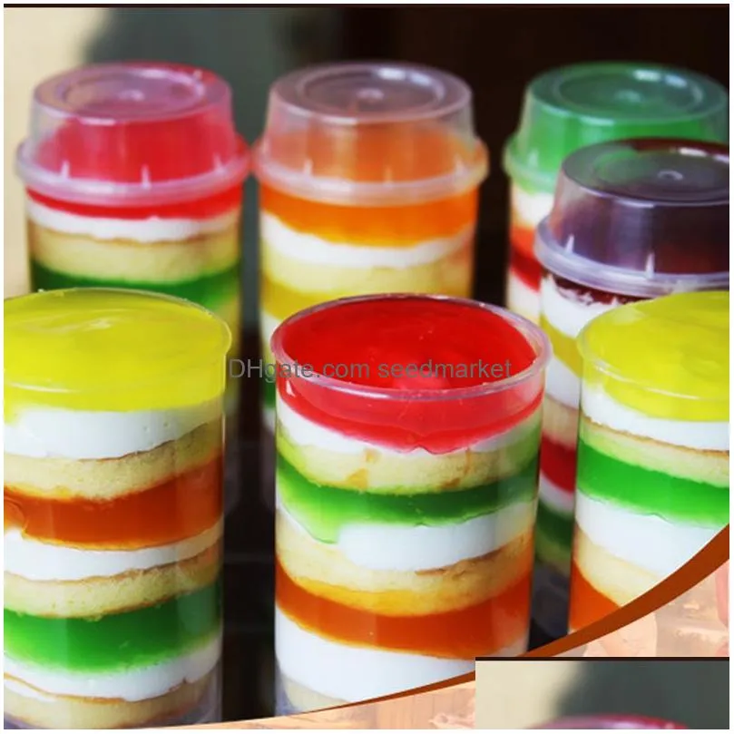 cupcake push up  containers plastic food grade pushes pops cake container lid for party decorations round shape tool bh1957 cy