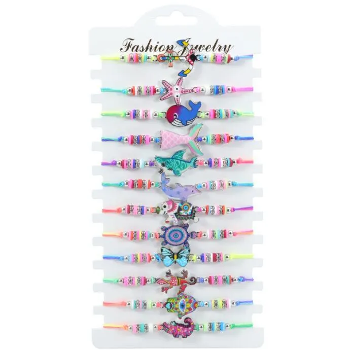 diy charm bracelet chain love infinity electrocardiogram woven multicolor butterfly bracelet bohemian style crystal beads rice bead semi pre