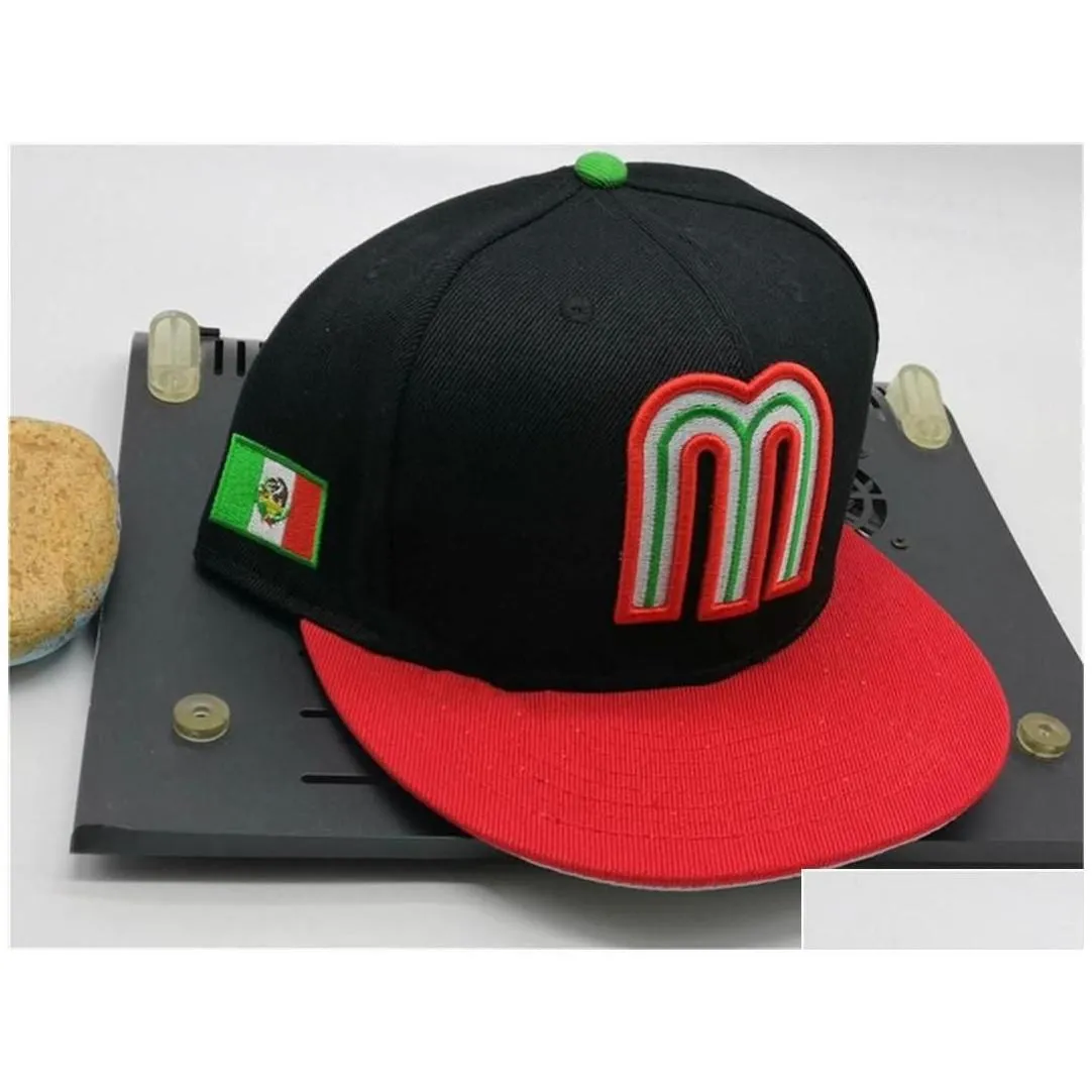 ball caps ready stock mexico fitted letter m hip hop size hats baseball adt flat peak for men women fl closed drop delivery fashion