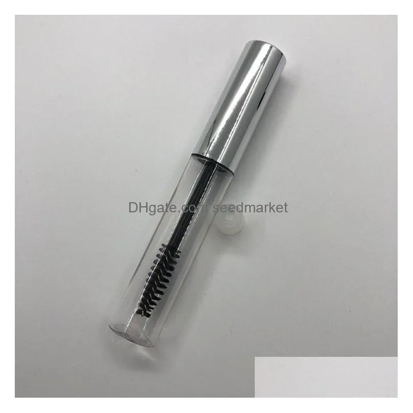 10ml empty mascara tube with eyelash wand brush diy makeup mascara cream bottle vial container transparent mascara packing bottles bc