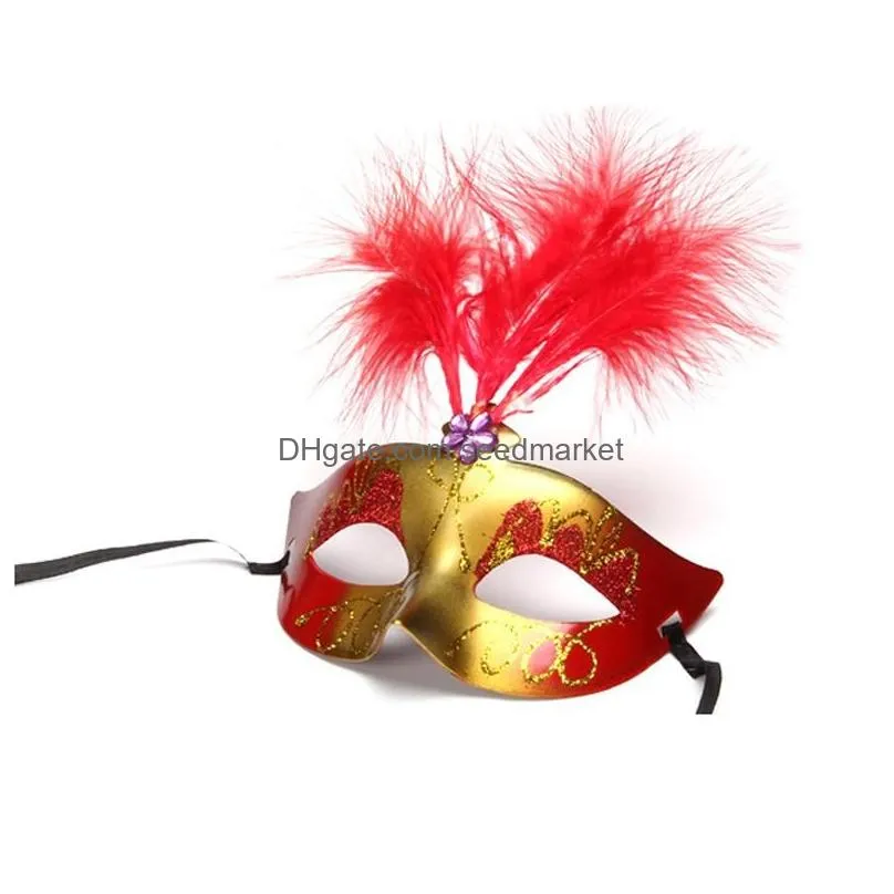 mask party mask gold glitter masks venetian unisex sparkle masquerade plastic half face mask halloween mardi gras costume toy 6 color bc
