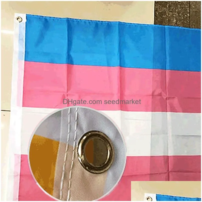 polyester rainbow 90x150cm flags transgender gay pride banner pink blue lgbt flag banner flags party supplies rainbow flag bh2015 tqq