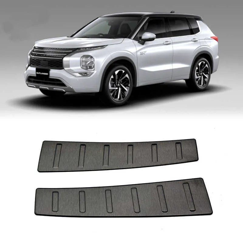 New For Mitsubishi Outlander 2022+ Trunk Door Guard Strips Sill Plate Protector Rear Bumper Guard Trim Strip Modification Accessory