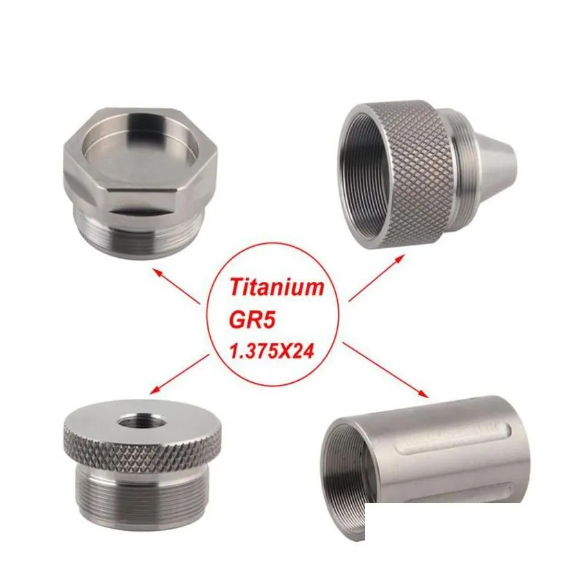 other auto parts 1.375x24 titanium end cap screw cups baffle adpater 1/2x28 5/8x24 thread mount for car oil soent cleaning tube filt