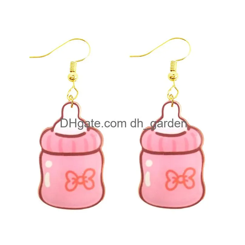 women earrings charm eardrop trendy dangler hip hop girls jewelry cute sweet mouth lightning lipstick perfume acrylic dangle earrings