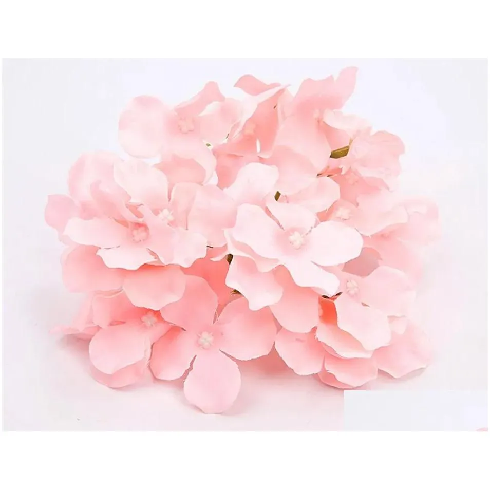 simulated hydrangea head amazing colorful decorative flower for wedding party luxury artificial hydrangea silk diy flower decoration