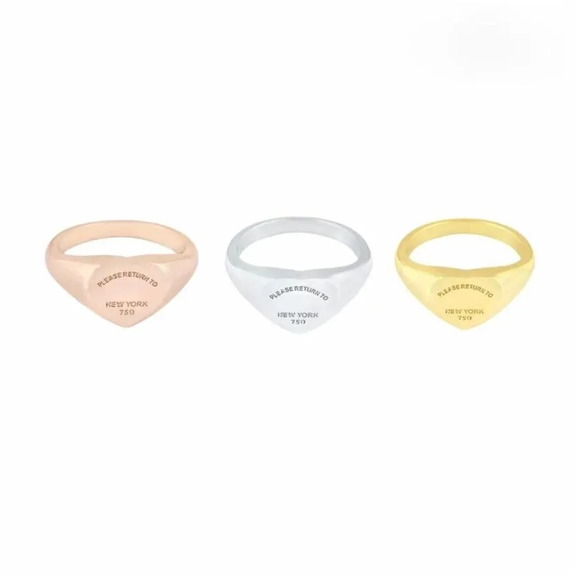 newest t edition stainless women mens band ring please return to  heart jewelry rings gold silver rose color242w7436962